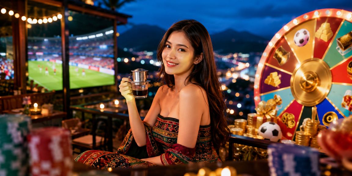 Người dùng tại Sapa thư giãn bên ly cà phê và trải nghiệm may mắn trên nền tảng tuyensinh10